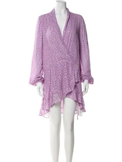 Pre-owned Rococo Sand Printed Knee-length Dress In Purple