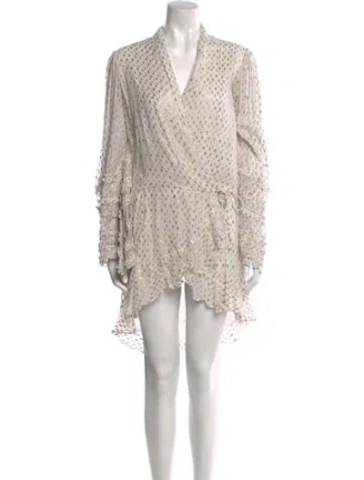 Pre-owned Rococo Sand Printed Knee-length Dress In White