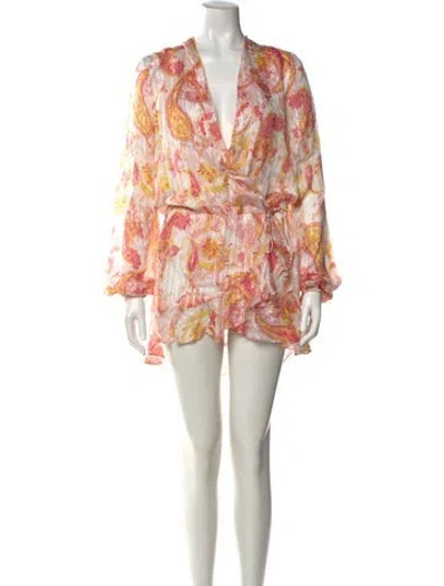 Pre-owned Rococo Sand Printed Knee-length Dress In White