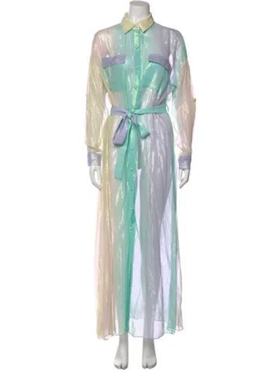 Pre-owned Rococo Sand Printed Long Dress