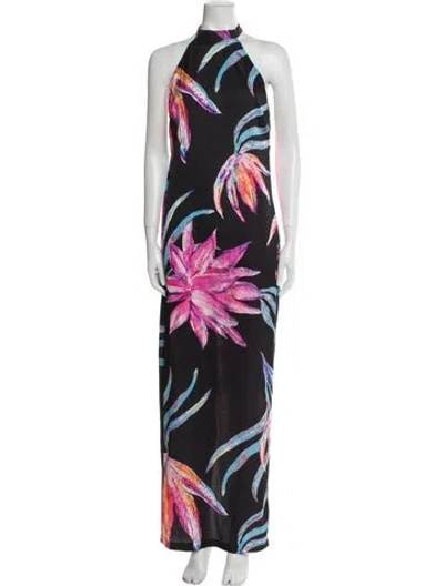 Pre-owned Rococo Sand Printed Long Dress In Multi