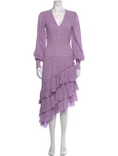 Pre-owned Rococo Sand Printed Long Dress In Purple