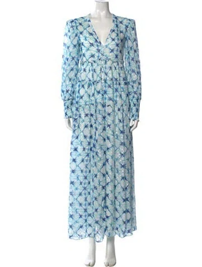 Pre-owned Rococo Sand Printed Long Dress W/ Tags