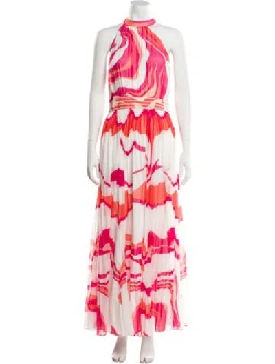 Pre-owned Rococo Sand Printed Long Dress In White
