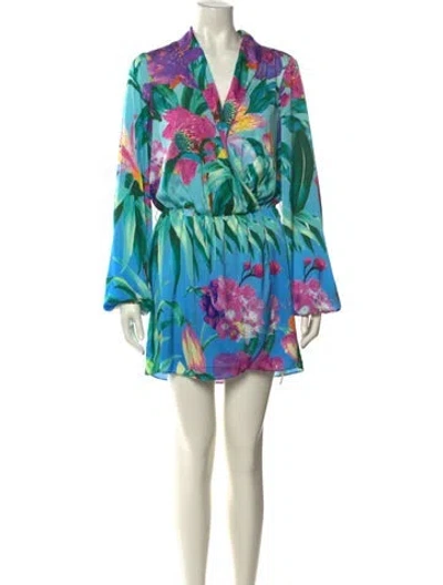 Pre-owned Rococo Sand Printed Mini Dress In Multi