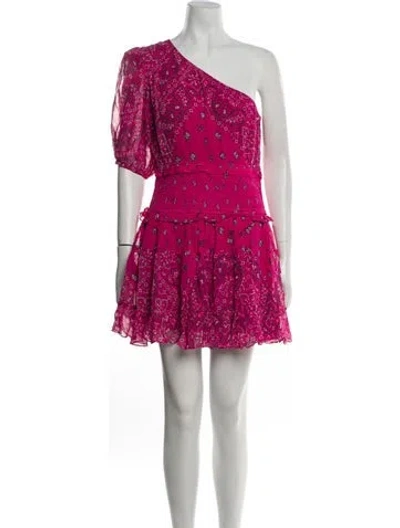Pre-owned Rococo Sand Printed Mini Dress In Pink