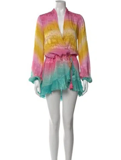 Pre-owned Rococo Sand Printed Mini Dress In Pink