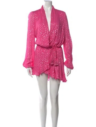 Pre-owned Rococo Sand Printed Mini Dress In Pink