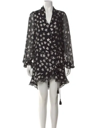 Pre-owned Rococo Sand Printed Mini Dress In Silver