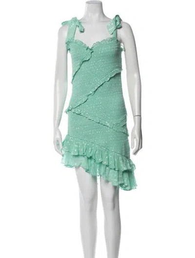 Pre-owned Rococo Sand Printed Mini Dress W/ Tags In Green