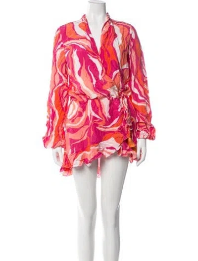 Pre-owned Rococo Sand Printed Mini Dress W/ Tags In Multi