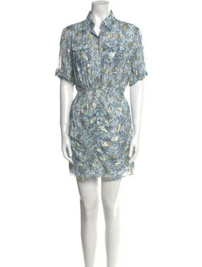 Pre-owned Rococo Sand Printed Mini Dress In White