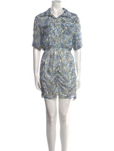 Pre-owned Rococo Sand Printed Mini Dress In White