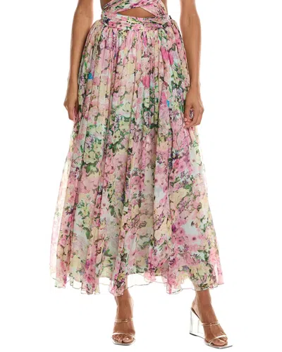 Rococo Sand Silk Maxi Skirt In Multi