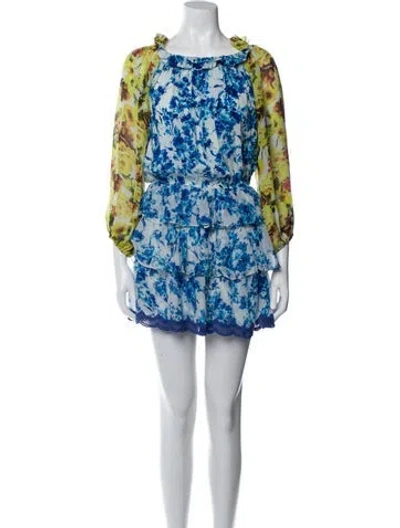 Pre-owned Rococo Sand Silk Mini Dress In Multi