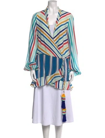 Pre-owned Rococo Sand Silk Mini Dress In Multi