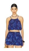 Rococo Sand Square Neck Bubble Top