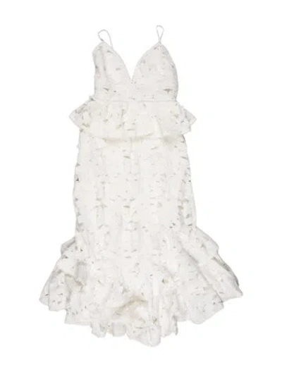 Pre-owned Rococo Sand Square Neckline Long Dress In White