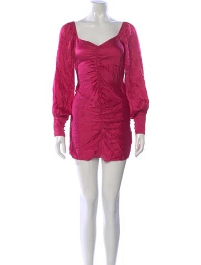Pre-owned Rococo Sand Square Neckline Mini Dress In Pink
