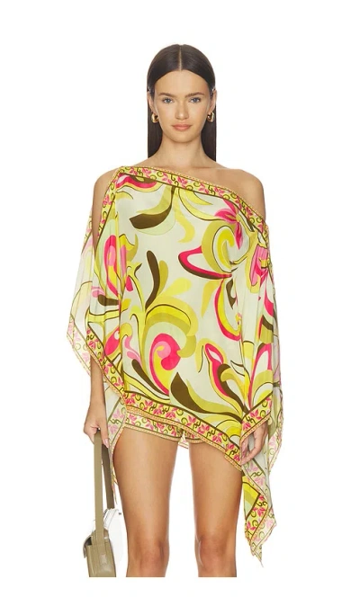 Rococo Sand Oberteil Square Scarf Top In Multi