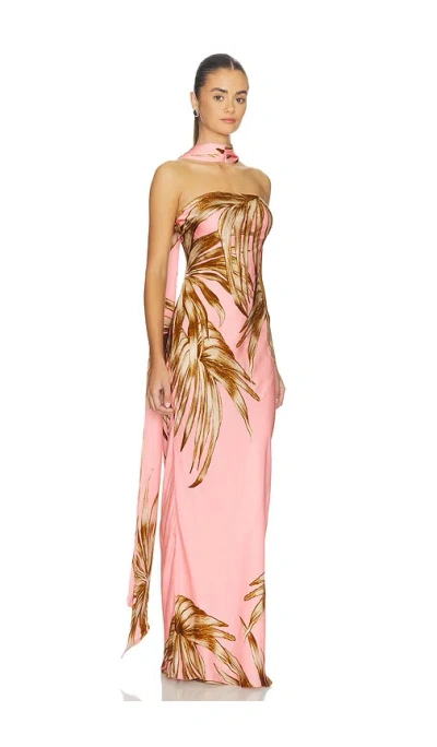 Rococo Sand Strapless Maxi Dress In Pink