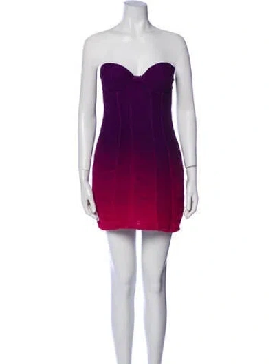 Pre-owned Rococo Sand Strapless Mini Dress W/ Tags In Purple