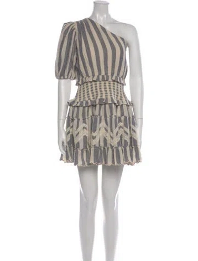 Pre-owned Rococo Sand Striped Mini Dress In Neutral