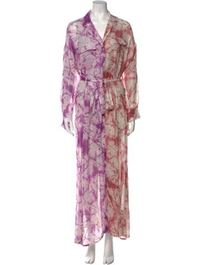 Pre-owned Rococo Sand Tie-dye Print Long Dress