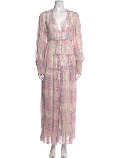 Pre-owned Rococo Sand Tie-dye Print Long Dress