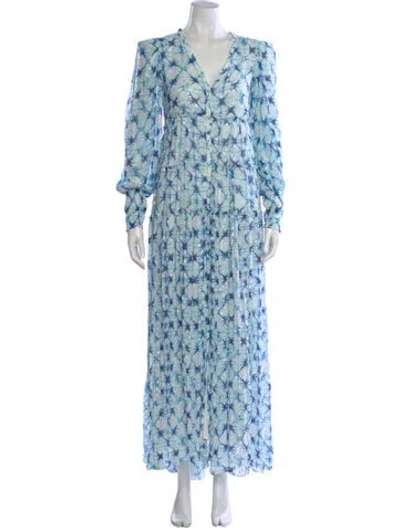 Pre-owned Rococo Sand Tie-dye Print Long Dress In Multi