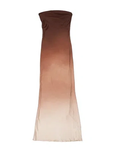 Pre-owned Rococo Sand Tie-dye Print Long Dress In Pink