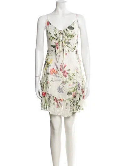 Pre-owned Rococo Sand V-neck Long Dress In White
