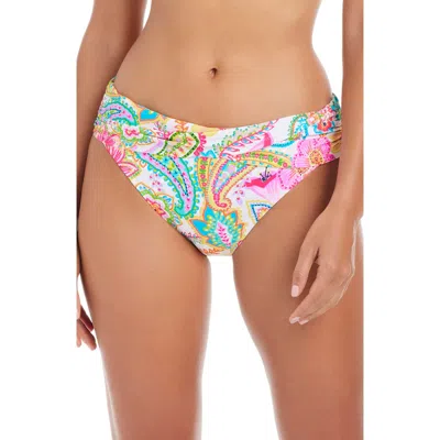 Bleu Rod Beattie Rod Beattie All Set For Summer Sarong Hipster Bikini Bottoms In Pink Multi