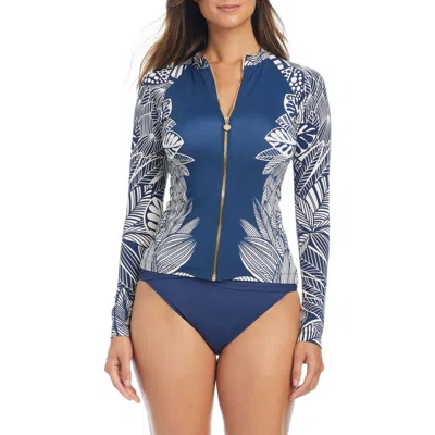 Bleu Rod Beattie Rod Beattie Bali Breeze Long Sleeve Rashguard In Midnight