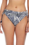 Bleu Rod Beattie Rod Beattie Bali Breeze Shirred Hipster Bikini Bottoms In Midnight