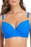 Bleu Rod Beattie Rod Beattie D-cup Underwire Bikini Top In Azur Park
