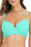 Bleu Rod Beattie Rod Beattie D-cup Underwire Bikini Top In Tahiti Teal