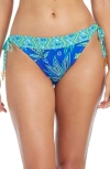 Rod Beattie Desert Bloom Side Tie Hipster Bikini Bottoms In Bleu Multi