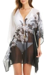 Bleu Rod Beattie Rod Beattie Double Duty Chiffon Cover-up Caftan