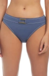 Bleu Rod Beattie Rod Beattie Fine Line Hipster Bikini Bottoms In Paloma