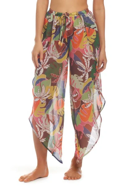 Bleu Rod Beattie Rod Beattie Island Life Cover-up Pants In Brown Multi