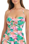 Bleu Rod Beattie Rod Beattie Knot Front Convertible Tankini Top In Light Blush