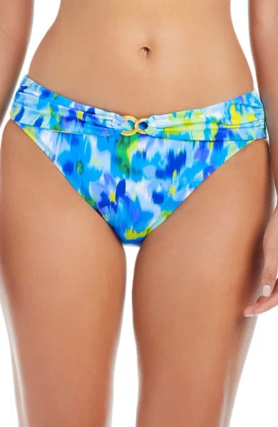 Bleu Rod Beattie Rod Beattie Life's A Beach Ring Detail Hipster Bikini Bottoms In Blue