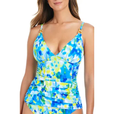 Bleu Rod Beattie Rod Beattie Life's A Beach Shirred Tankini Top