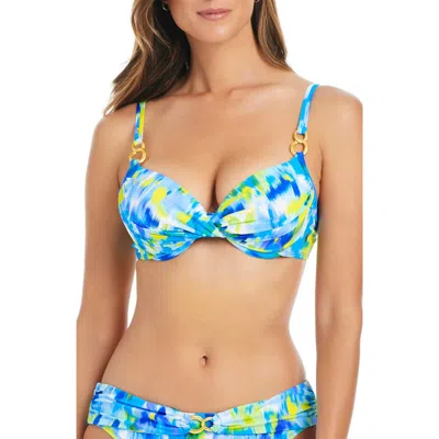 Bleu Rod Beattie Rod Beattie Life's A Beach Underwire Bikini Top In Blue