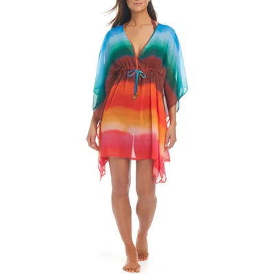Bleu Rod Beattie Rod Beattie Ombré Chiffon Caftan In Pink Multi