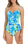 Bleu Rod Beattie Rod Beattie Pleated Underwire One-piece Swimsuit