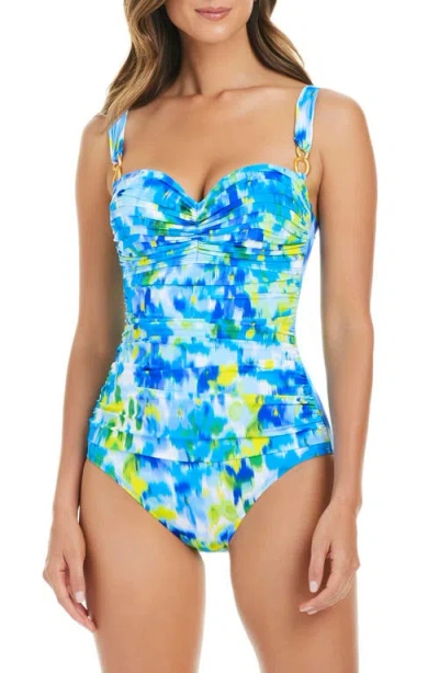 Bleu Rod Beattie Rod Beattie Pleated Underwire One-piece Swimsuit
