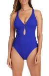 Bleu Rod Beattie Rod Beattie Pucker Up One-piece Swimsuit