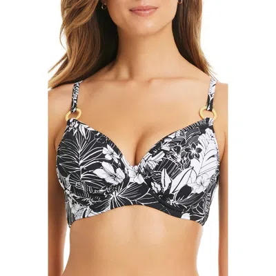 Bleu Rod Beattie Rod Beattie Ring Underwire Bikini Top In Black